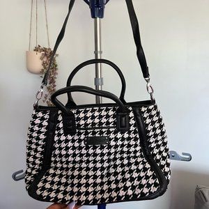 Vera Bradley herringbone satchel with crossbody strap